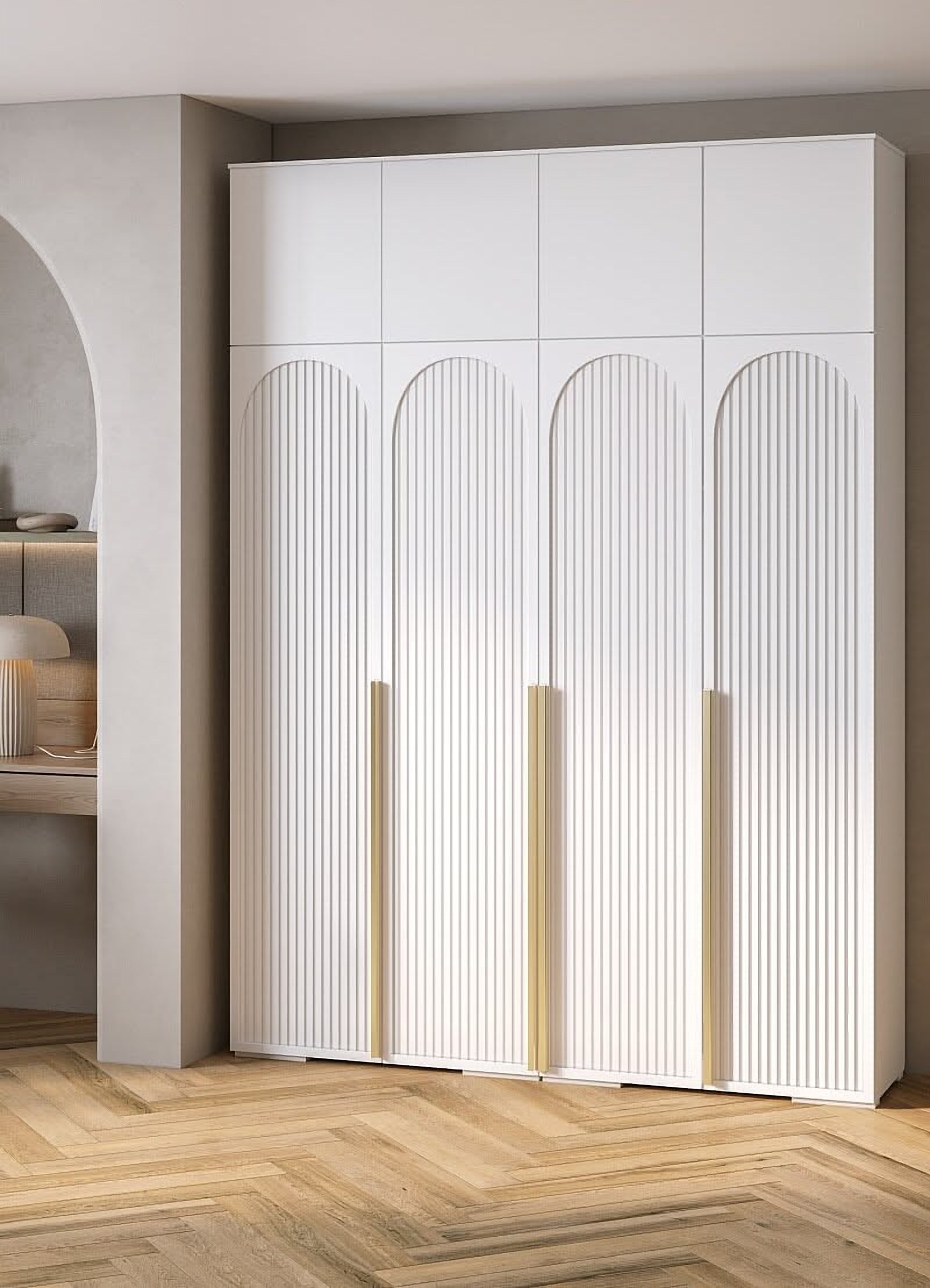 White hinged wardrobes made to order — Pearl Furniture