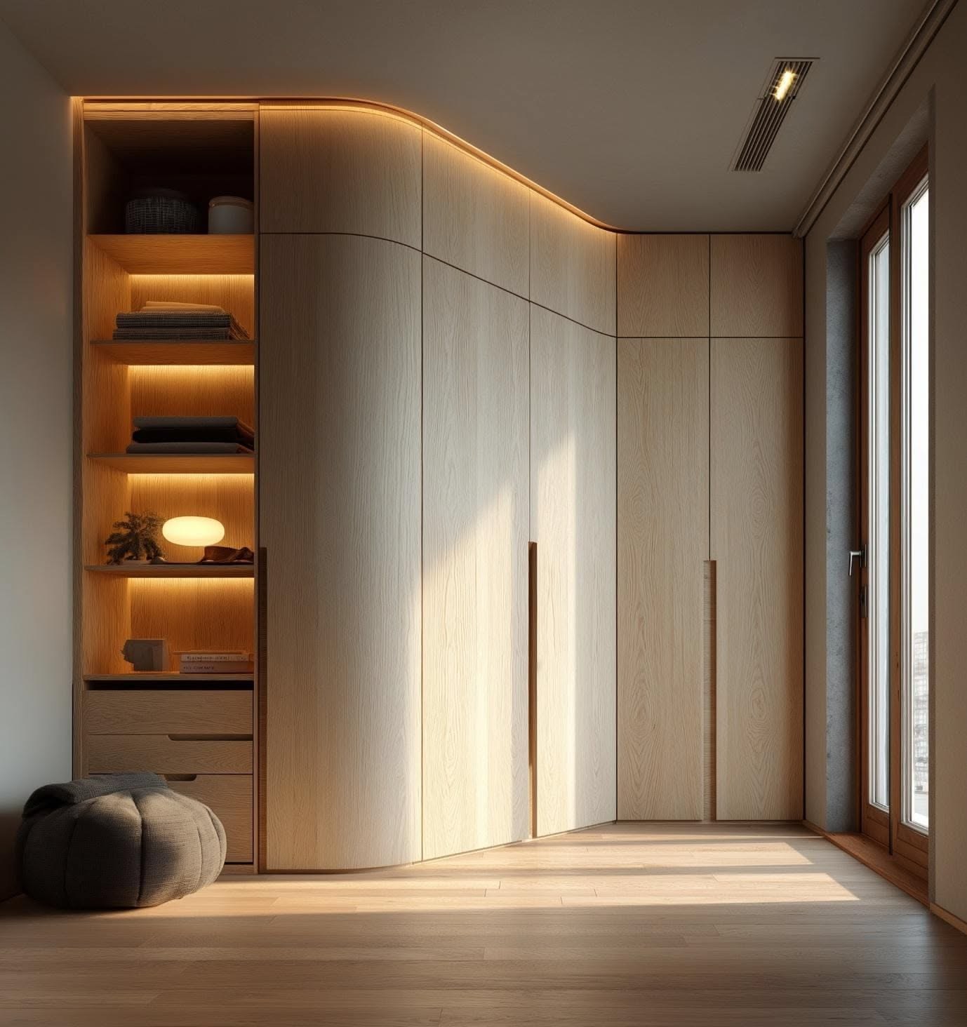 Curved wardrobes made to order — Pearl Furniture