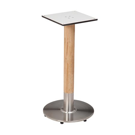 MUSTI WOOD table base on a round base