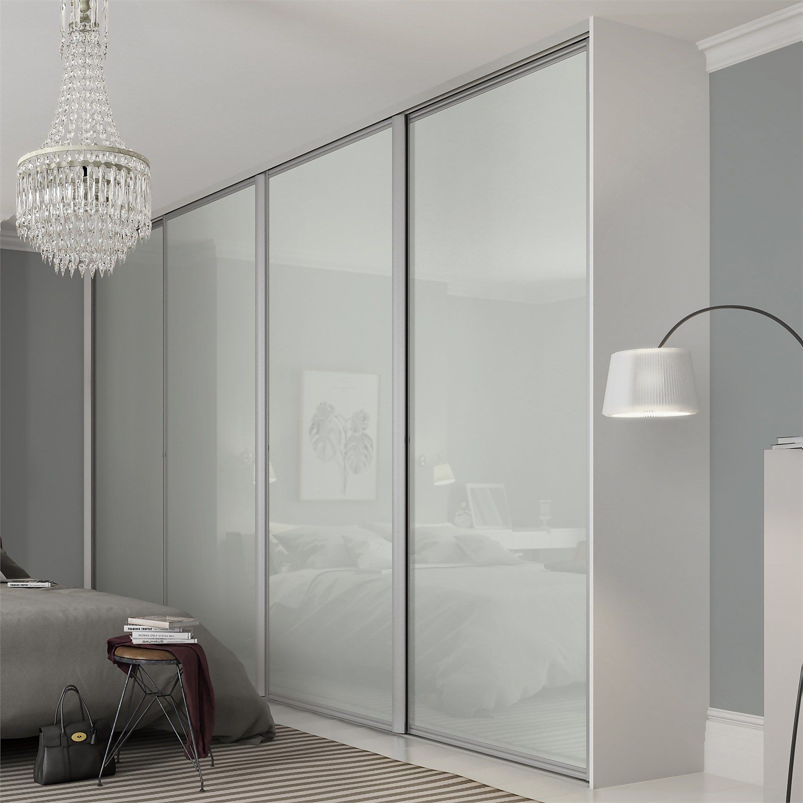 Almeria White Sliding Wardrobe