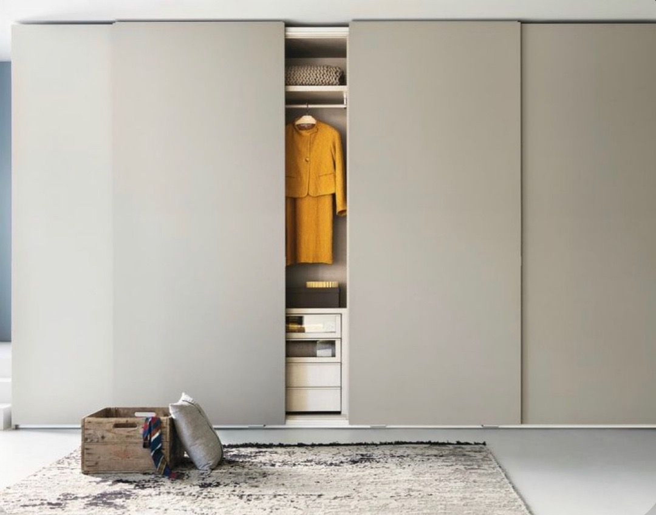 Leon White Sliding Wardrobe