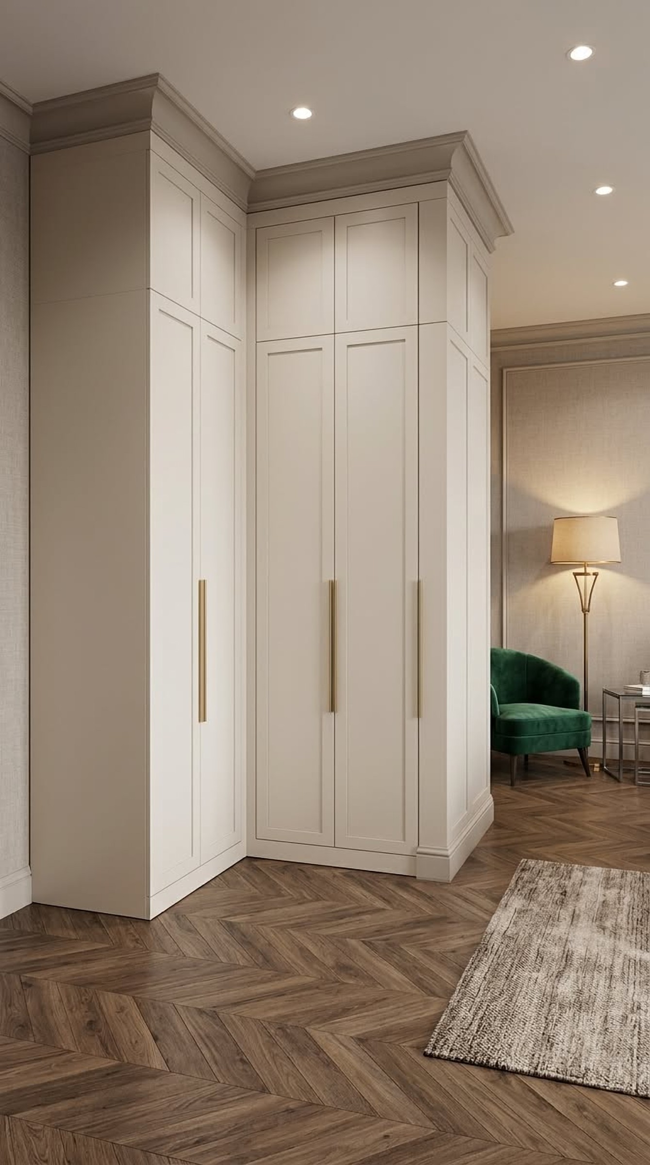 Calpe White Corner Wardrobe