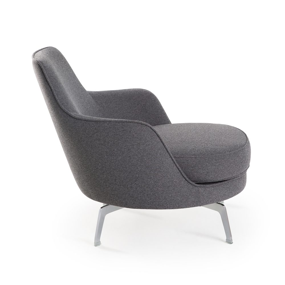 LIZBON Armchair, graphite, on metal legs — photo 3