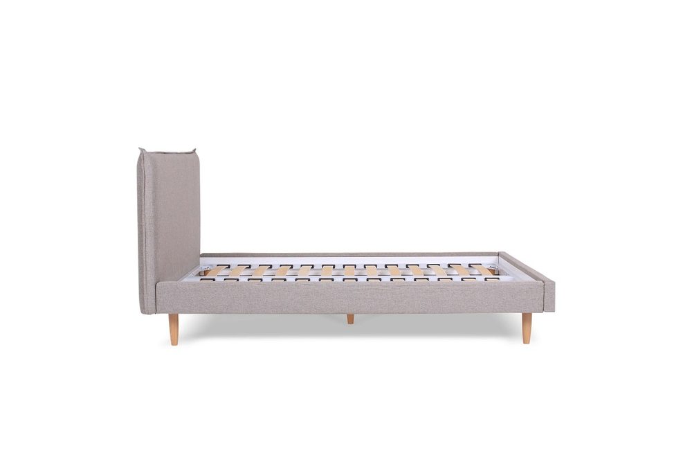Narvik 15 Bed, grey with wooden legs — photo 2
