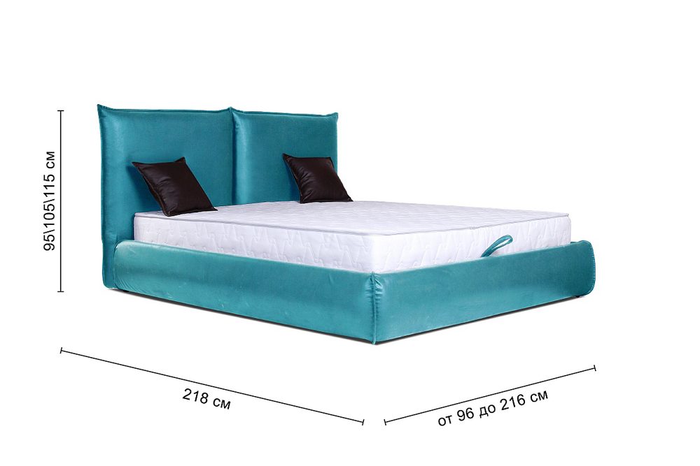Narvik 32 Bed, turquoise
