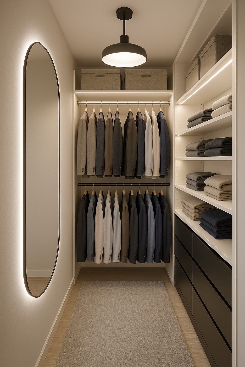 Morbegno Compact Walk-in Wardrobe