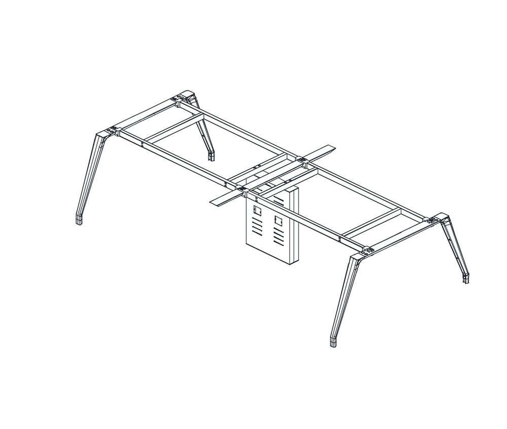 Z7-407Z-1 aluminium + steel table base — photo 3