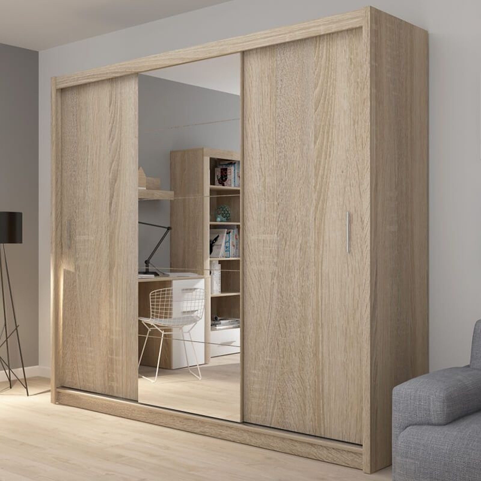 Faro Sliding Wardrobe, Sonoma oak