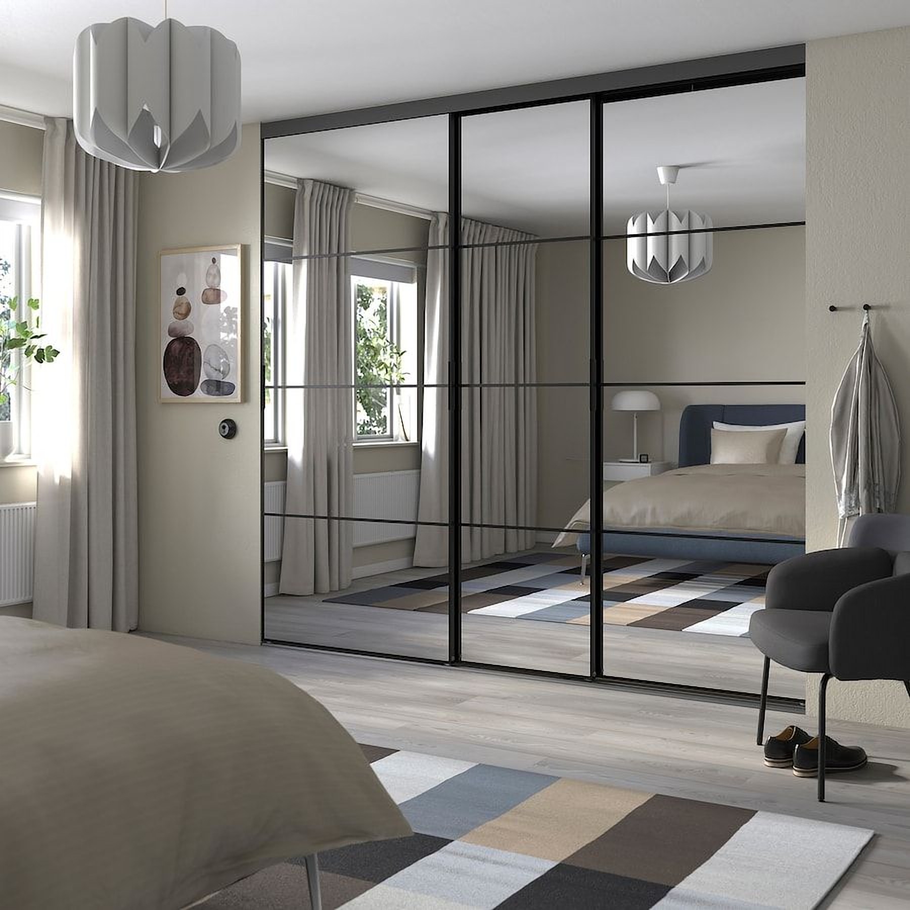 Gavle Sliding Wardrobe with Mirror