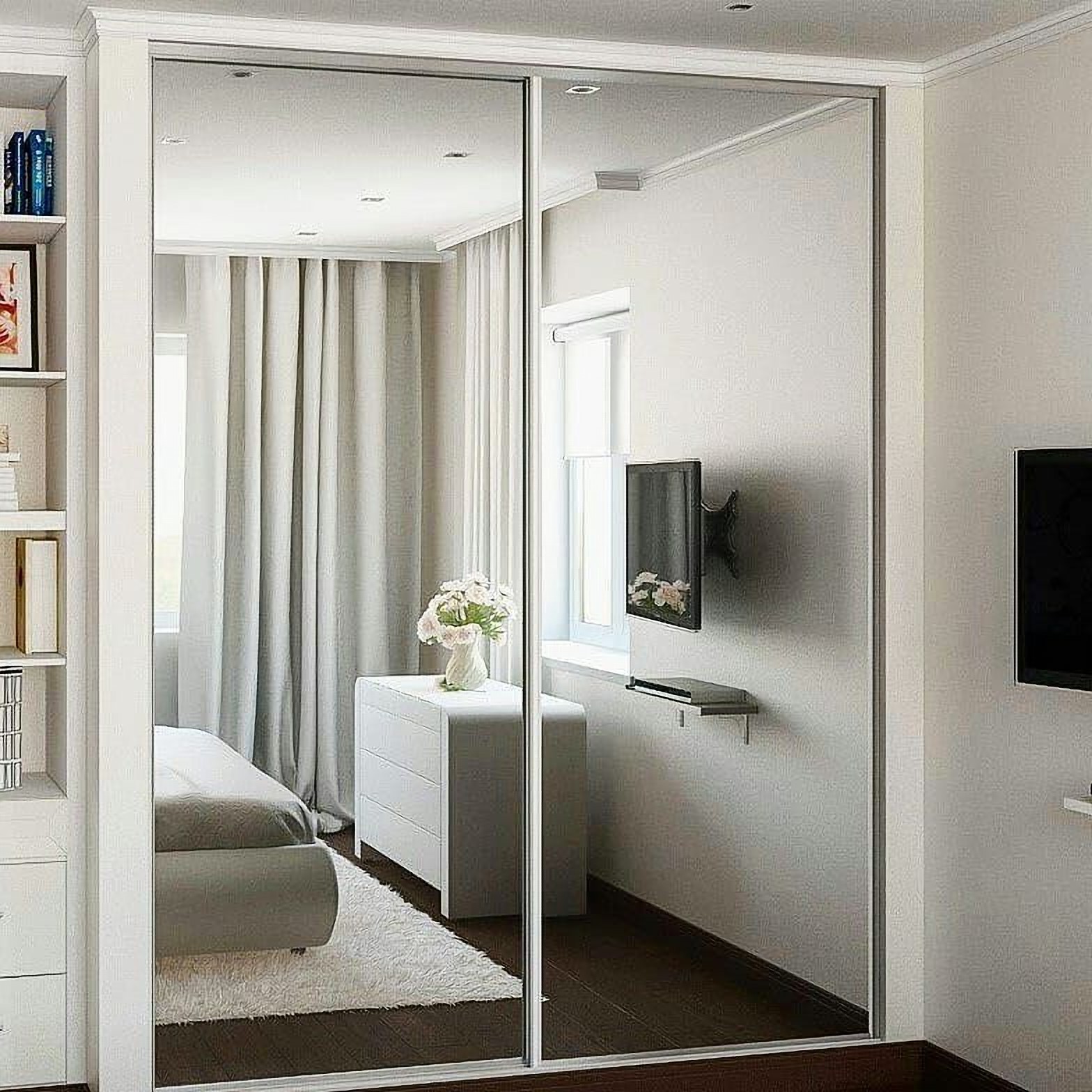 Halmstad Sliding Wardrobe with Mirror