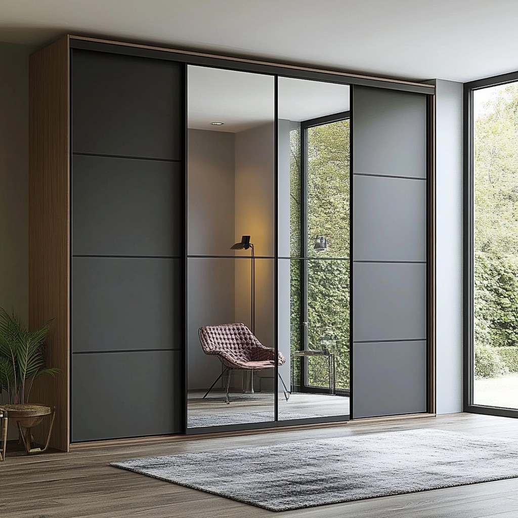 Visby Sliding Wardrobe with Mirror
