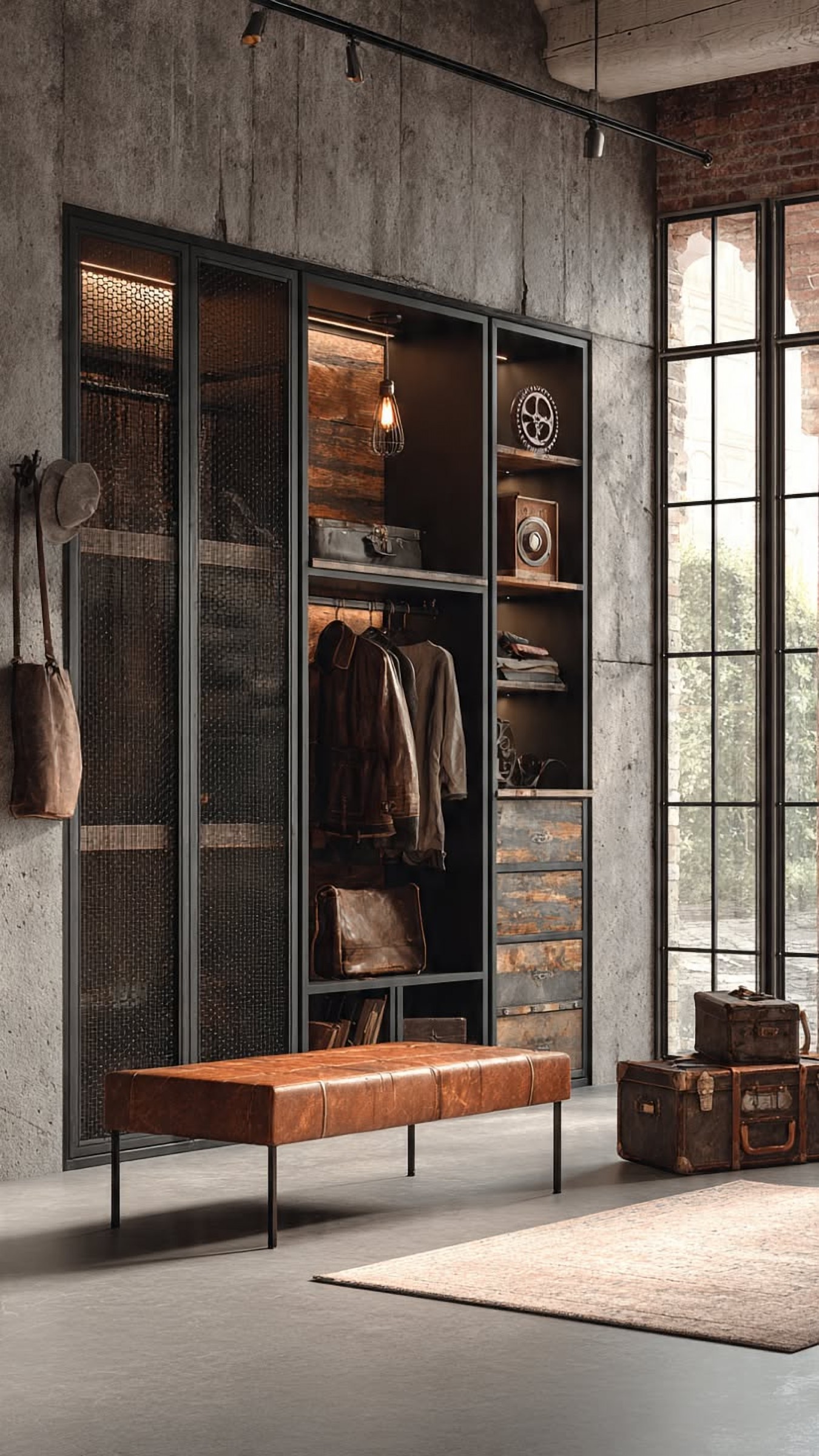 Denia loft-style wardrobe