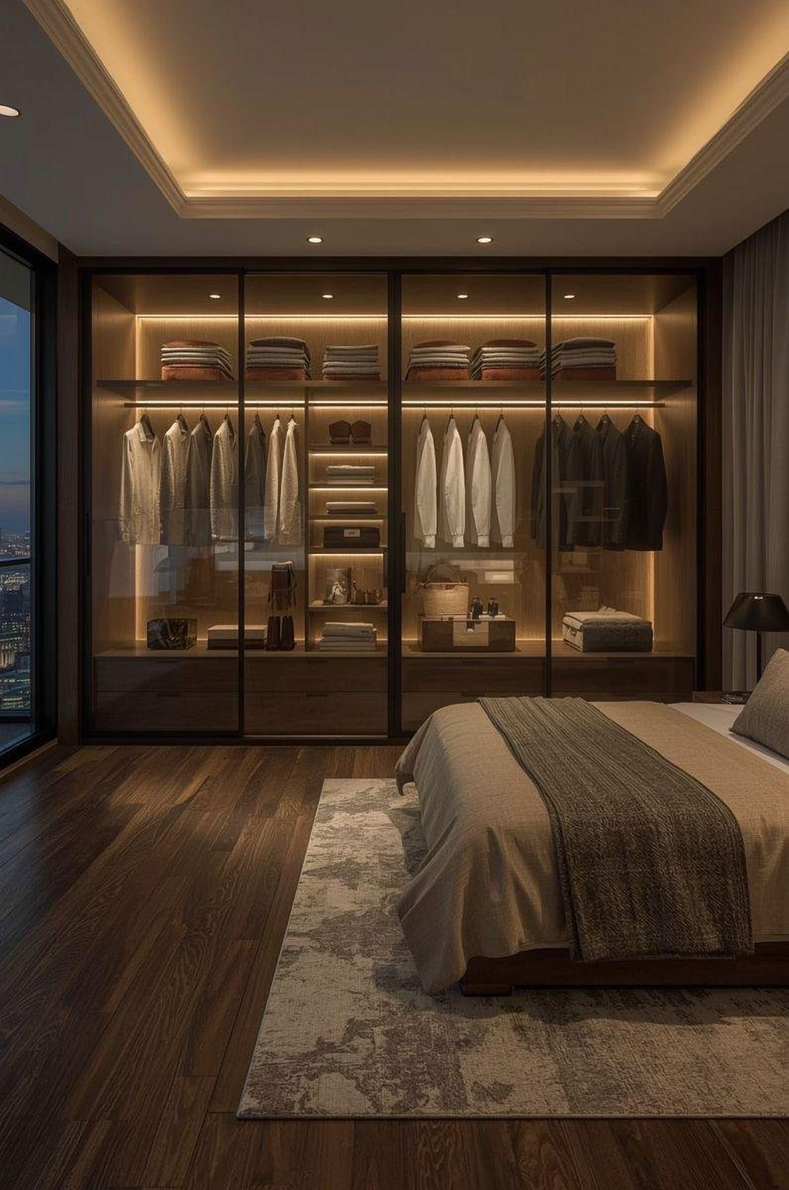 Burgos wardrobe with lighting