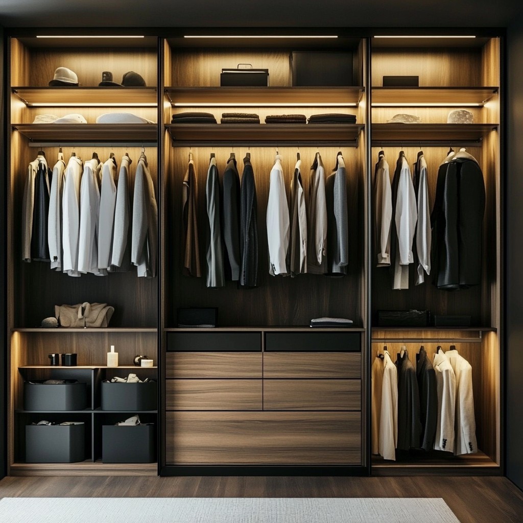 Faro wardrobe with lighting