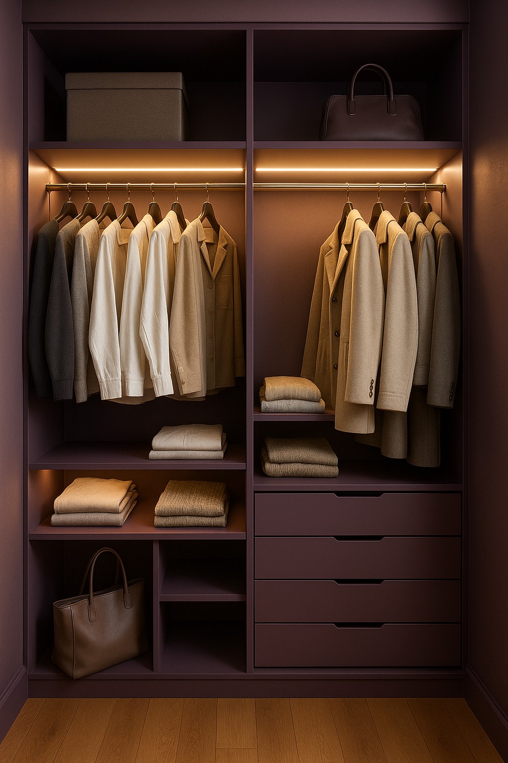 Segovia wardrobe with lighting