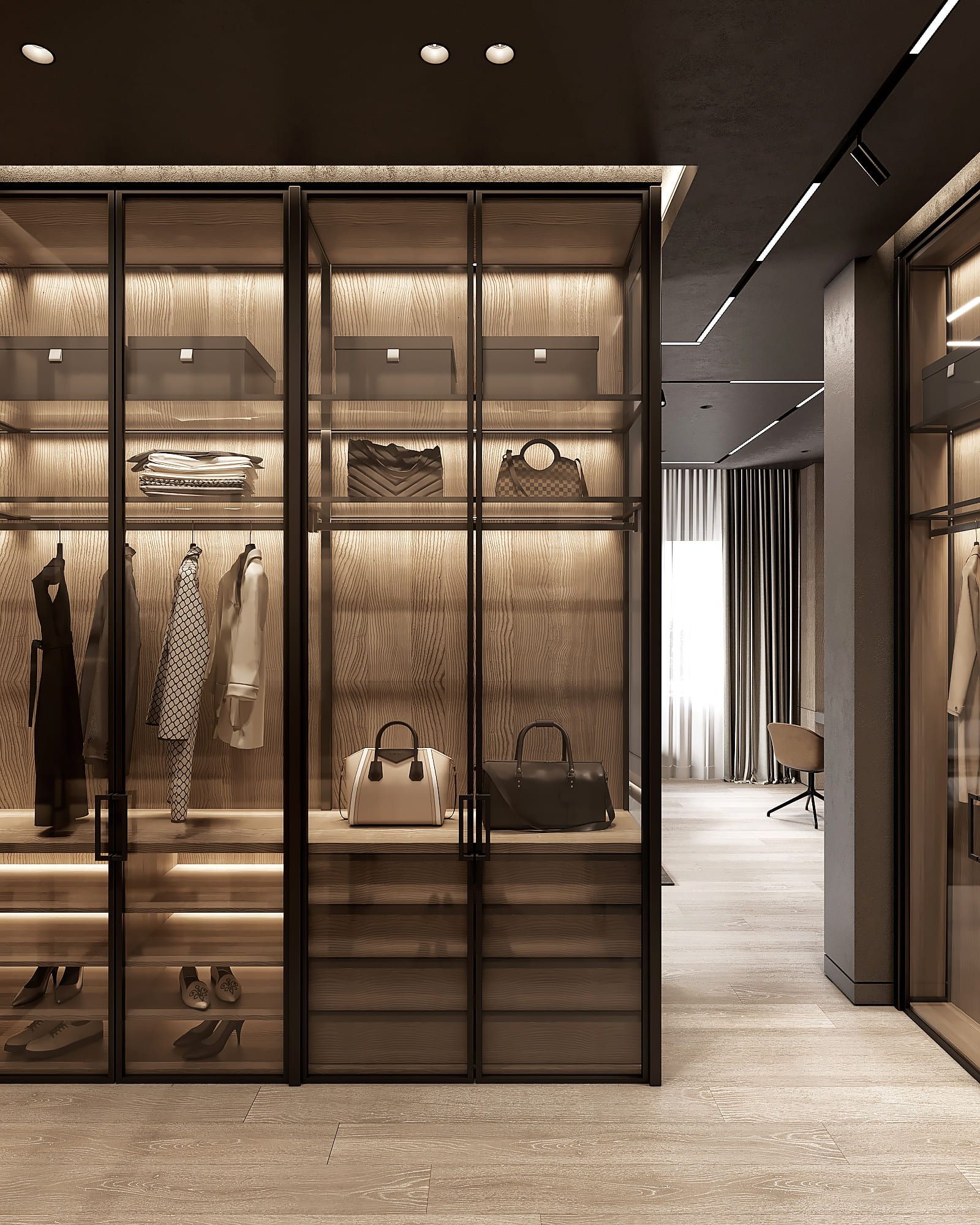 Tudela wardrobe with lighting
