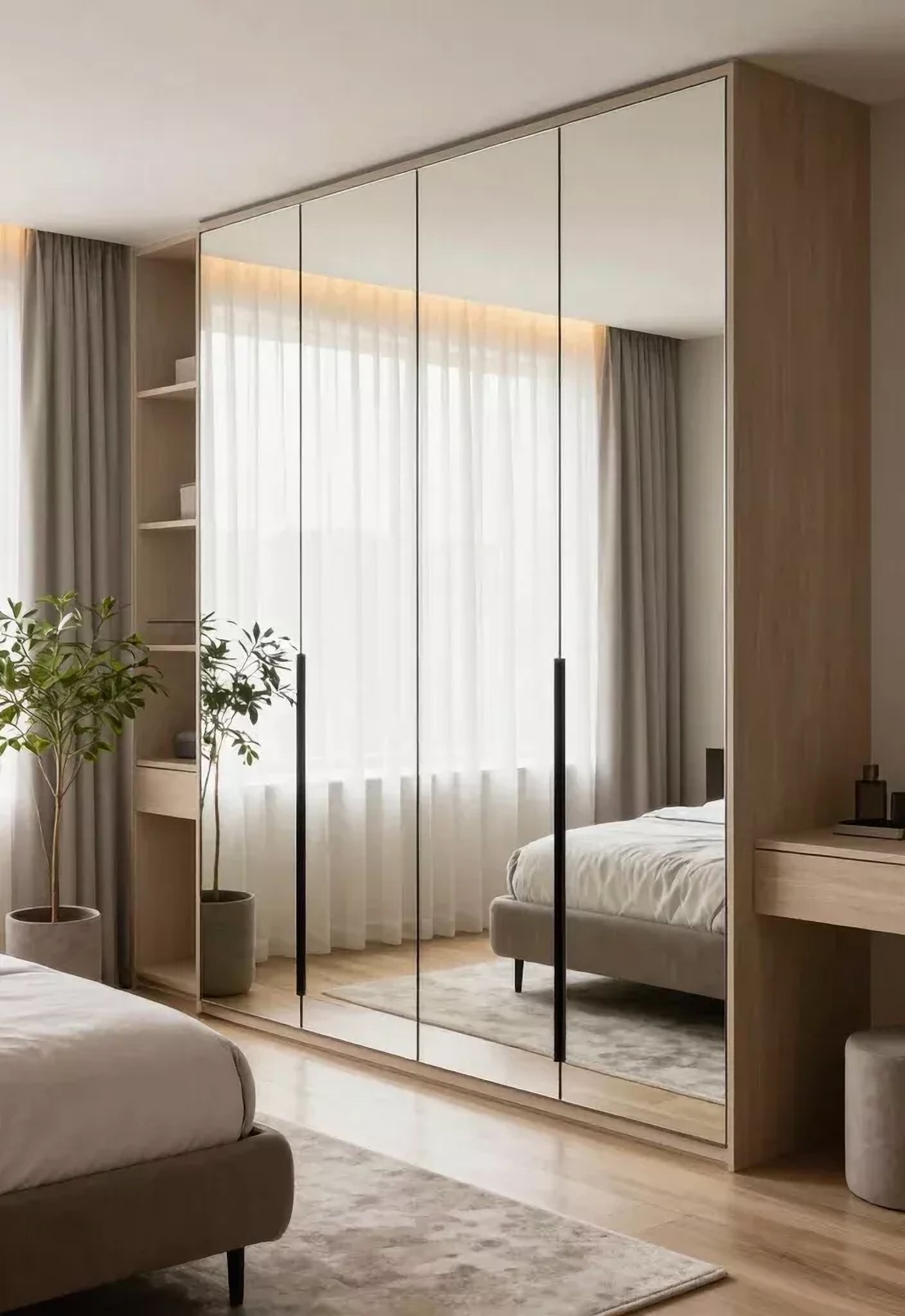 Canazei Mirrored Wardrobe