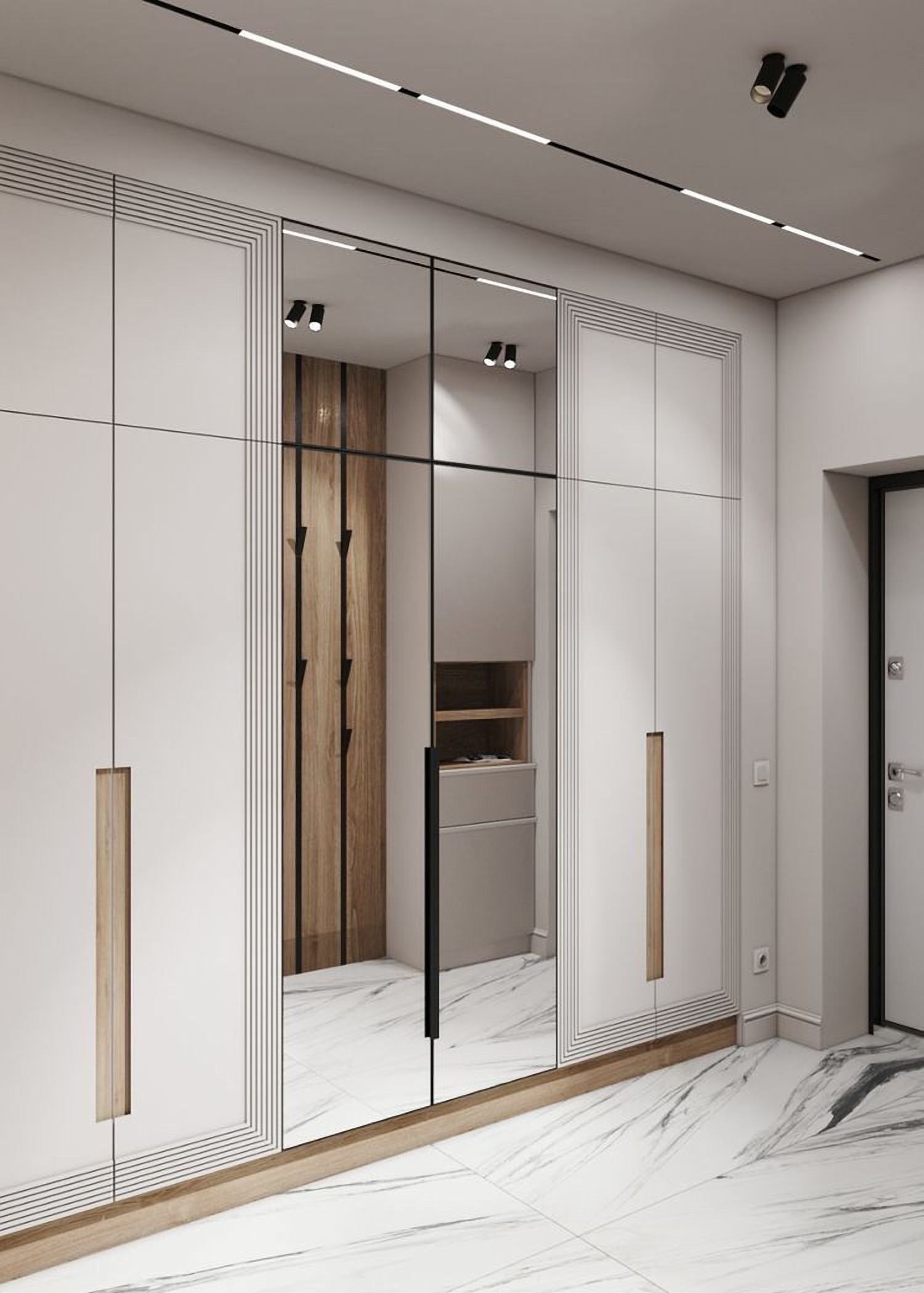 Valdobbiadene Mirrored Wardrobe