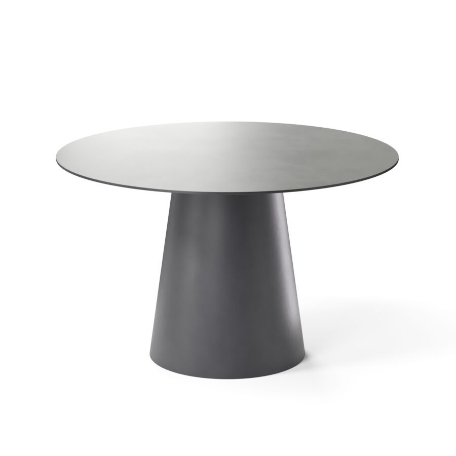 Alkor Round Table, enamel: graphite base, concrete tabletop — photo 2