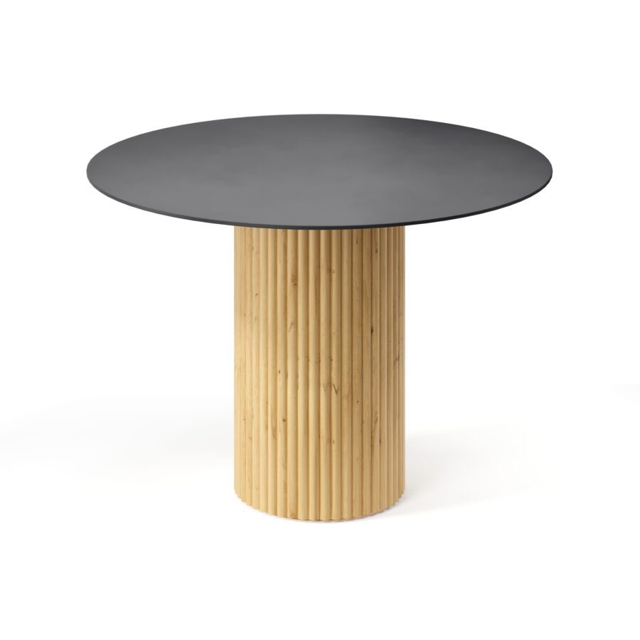 Felis Round Table in Oak with Graphite Tabletop — photo 2