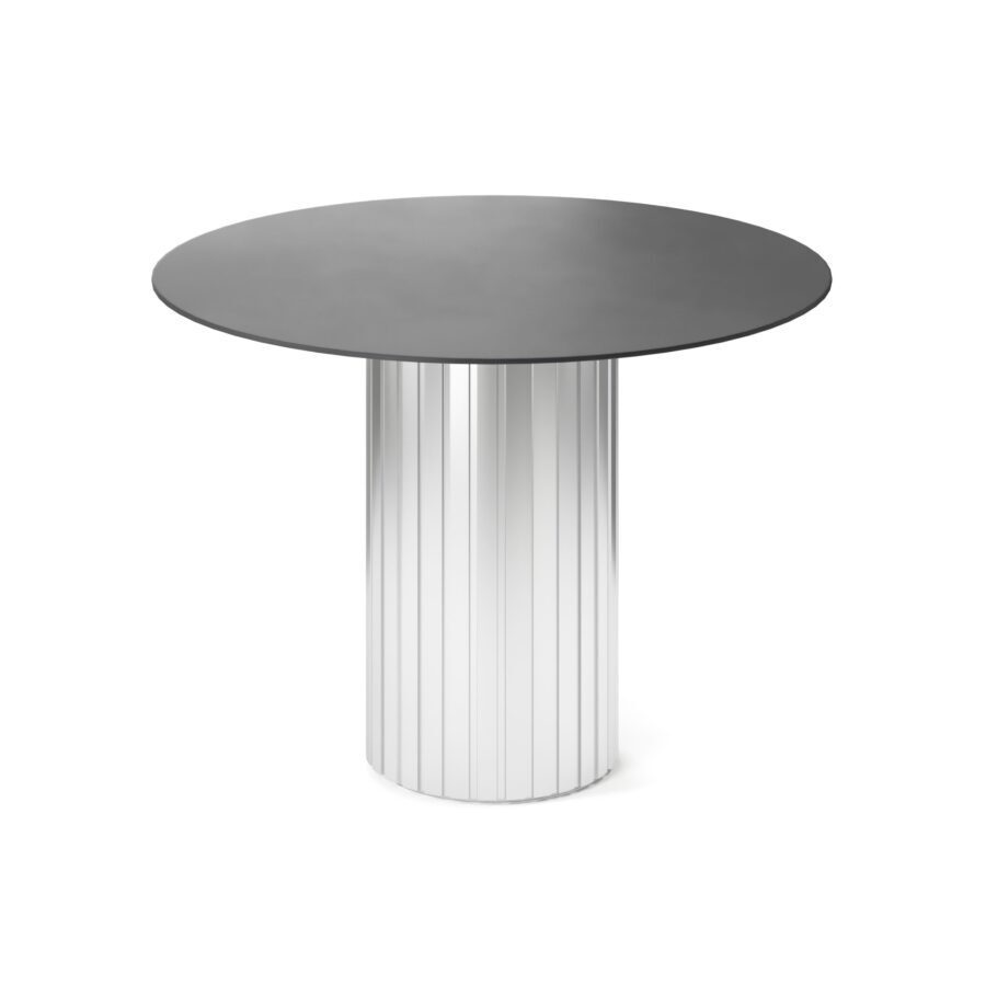 Keyd Round Table, enamel: silver base, graphite tabletop — photo 2