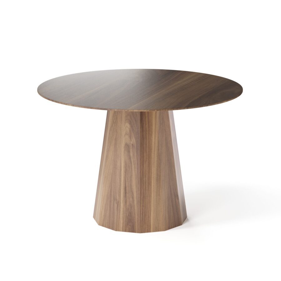 Tarf round table in walnut with walnut tabletop — photo 2
