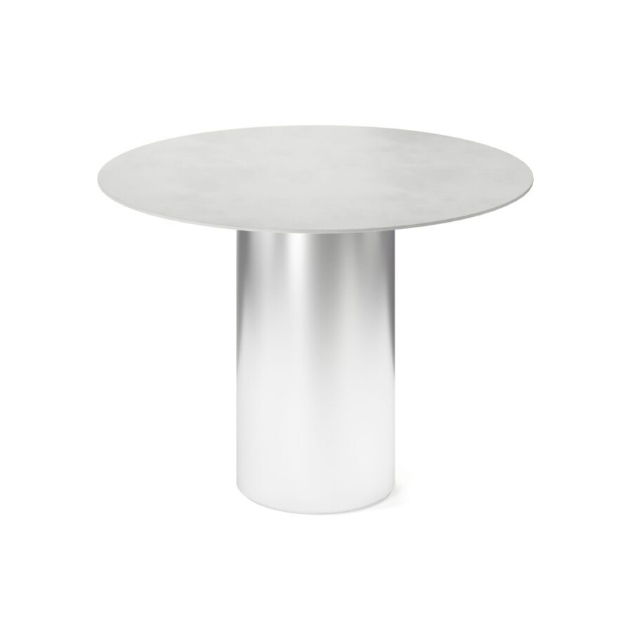 Vurren Round Table, enamel: silver base, concrete tabletop — photo 2