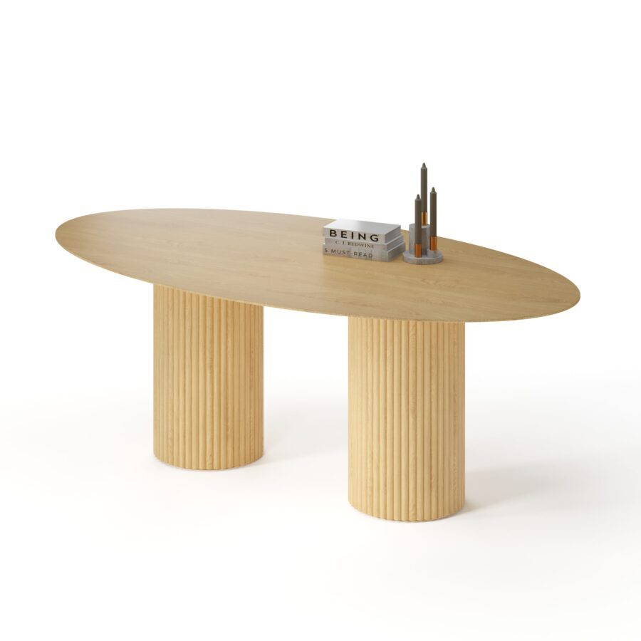 Hedus Oval Table in Knotless Oak