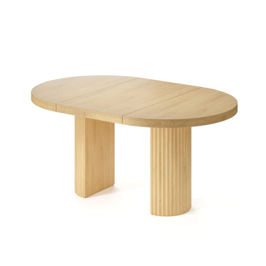 Meyssa Extendable Table in Knotless Oak, Diameter 120 cm — photo 4