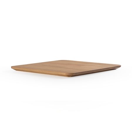 أسطح طاولات RUBBERWOOD مربعة بحافة مشطوفة