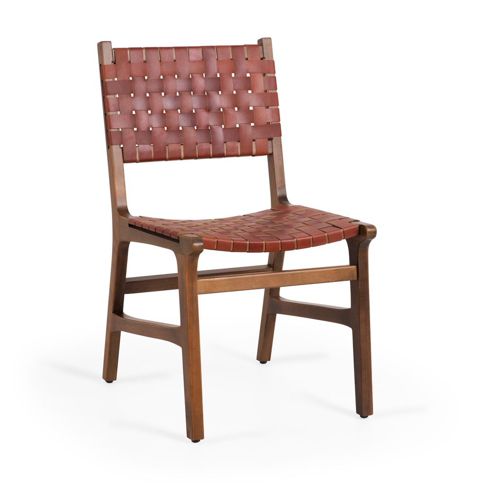 Coral Leather Chair