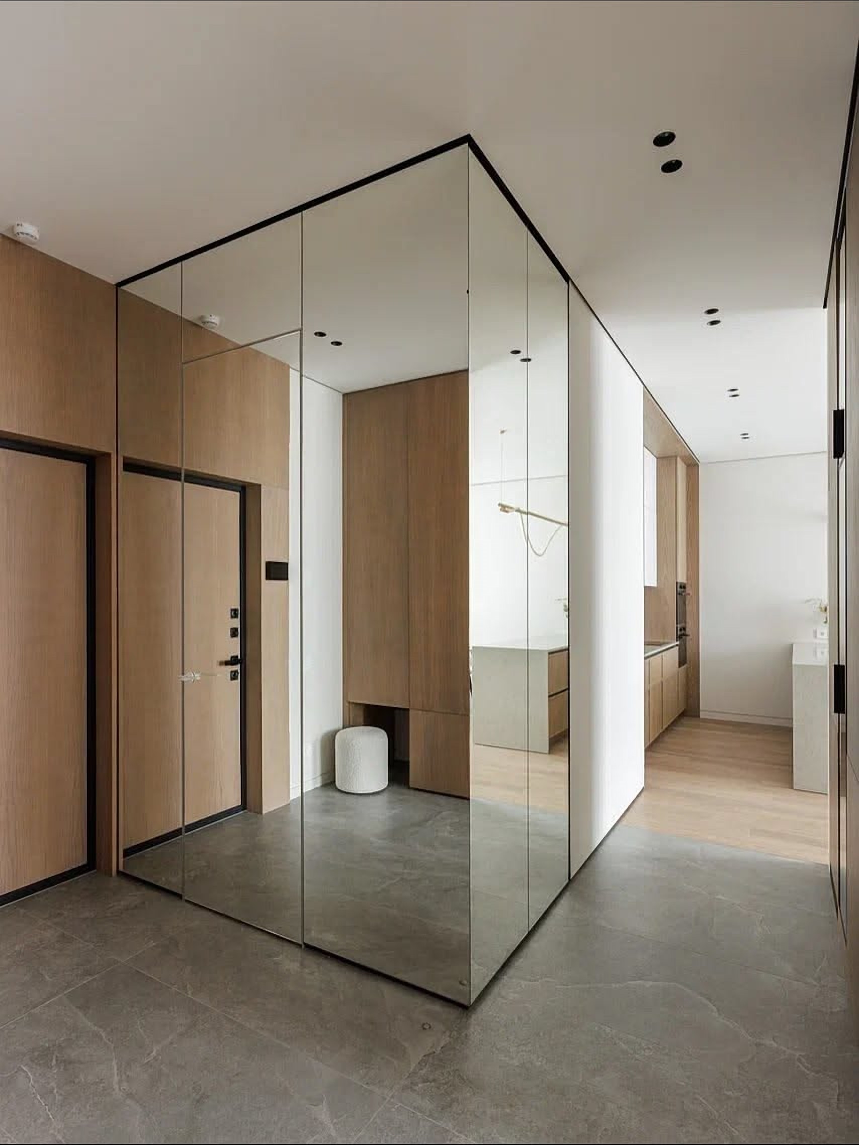 Kaunas Corner Wardrobe with Mirror