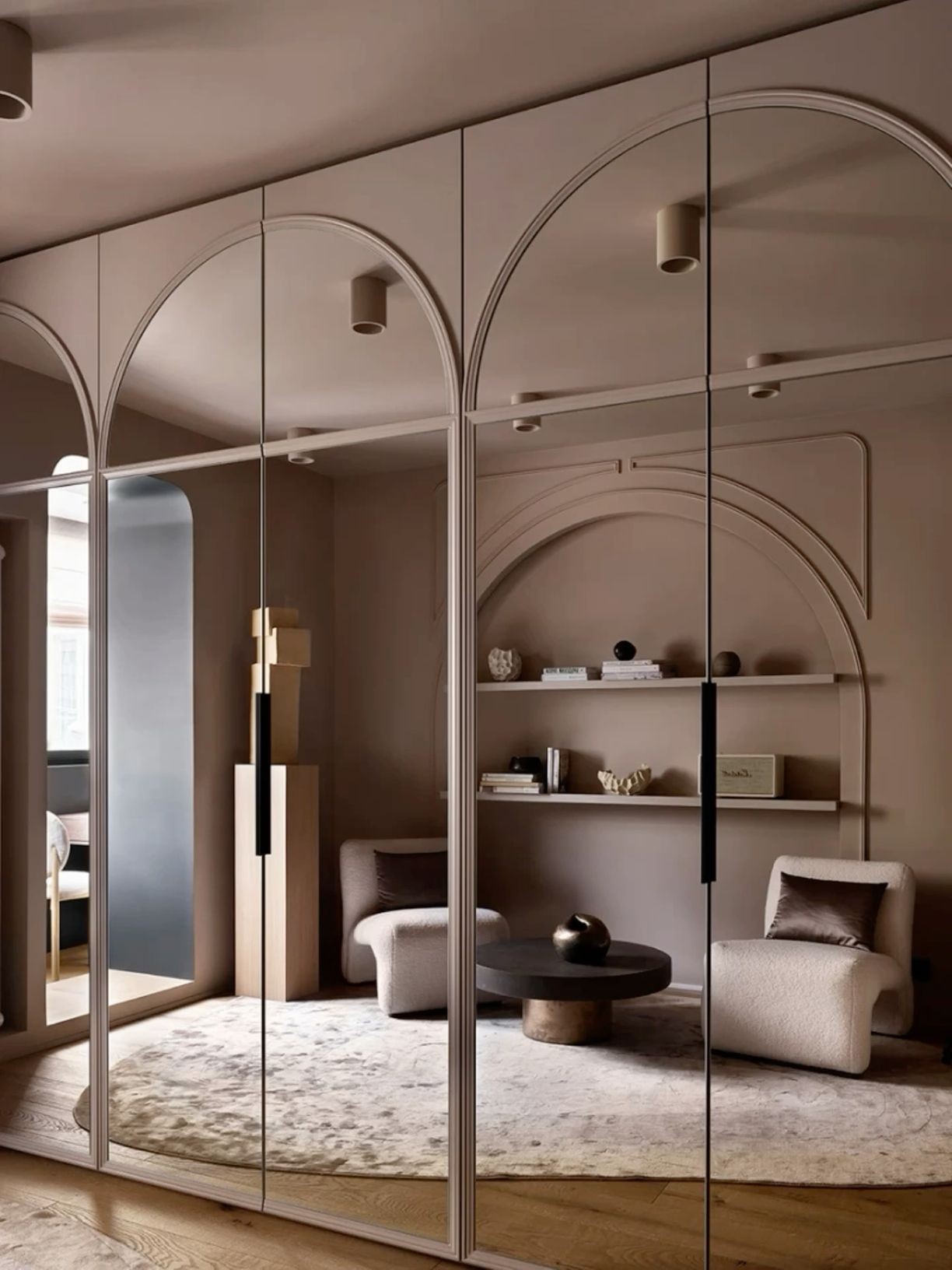 Neringa Corner Wardrobe with Mirror