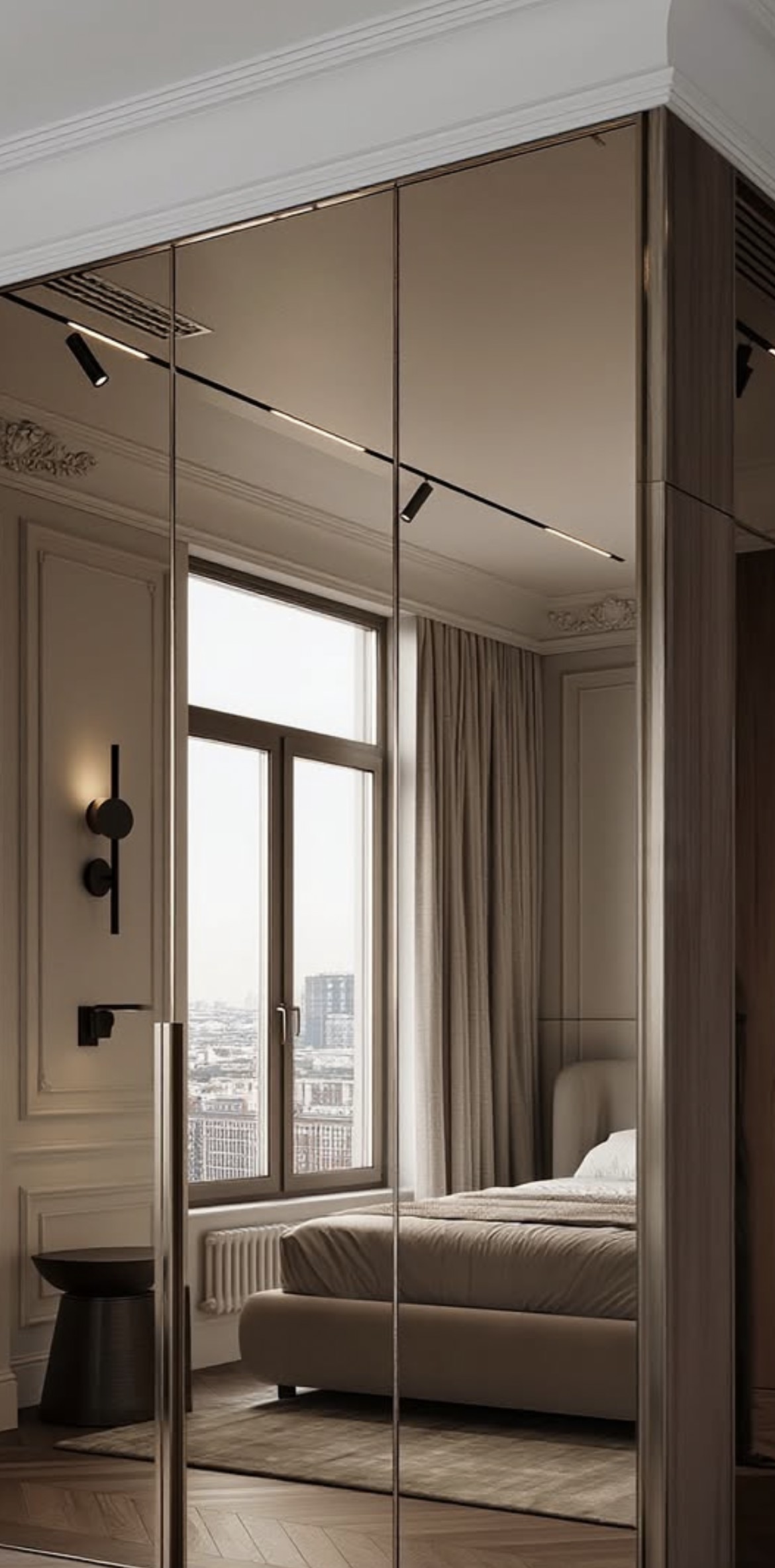 Palanga Corner Wardrobe with Mirror