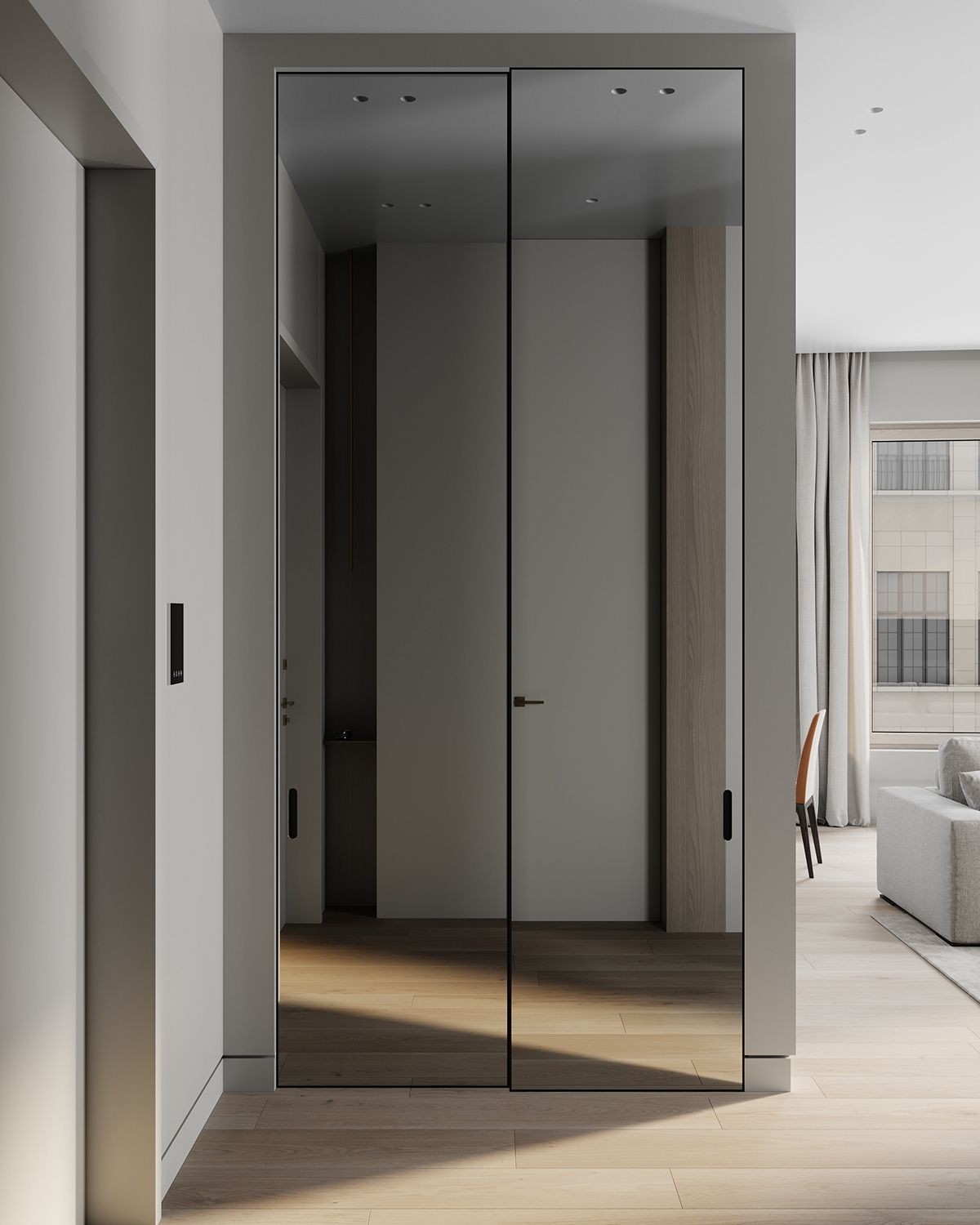 Ustica Corner Wardrobe with Mirror